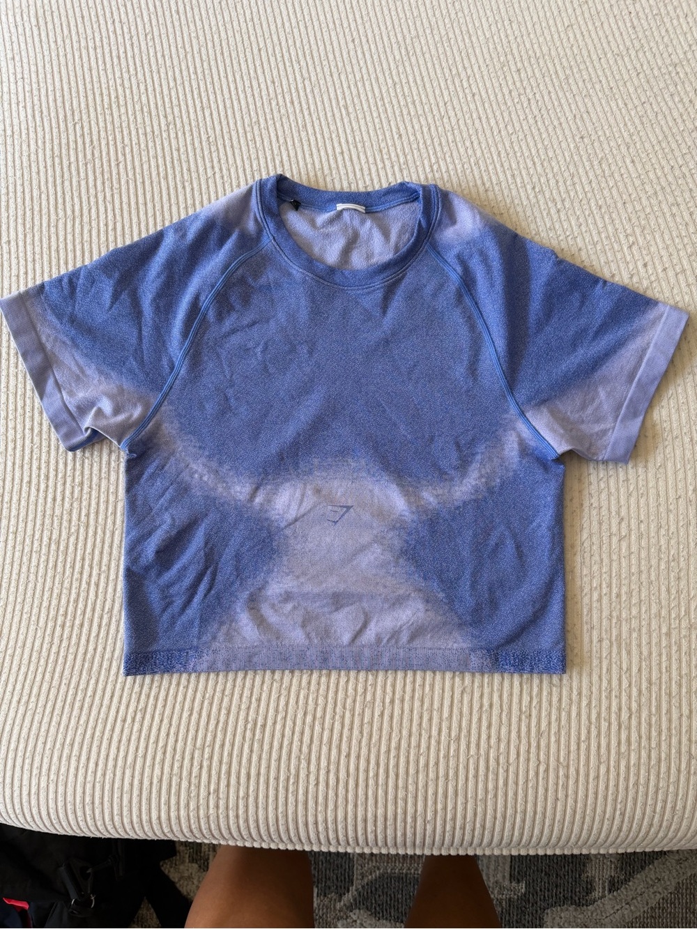 Gymshark Blue Ombre Fitted Crop Tee